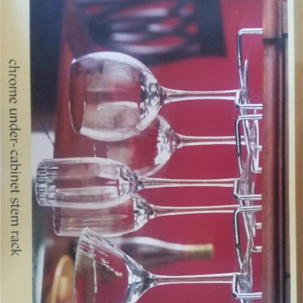 Under cabinet stem rack